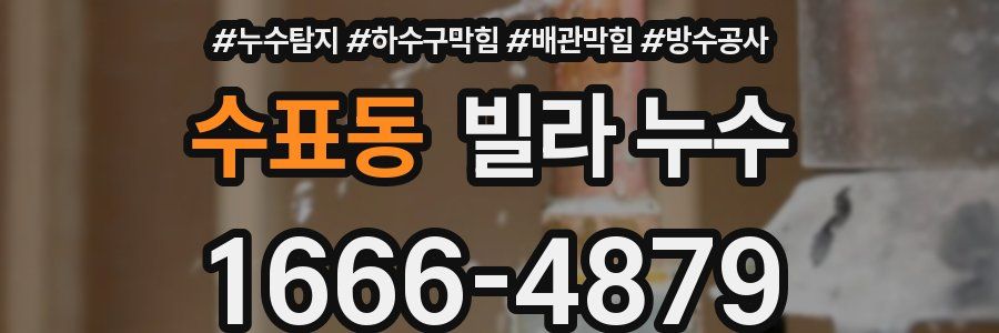 수표동 빌라 누수