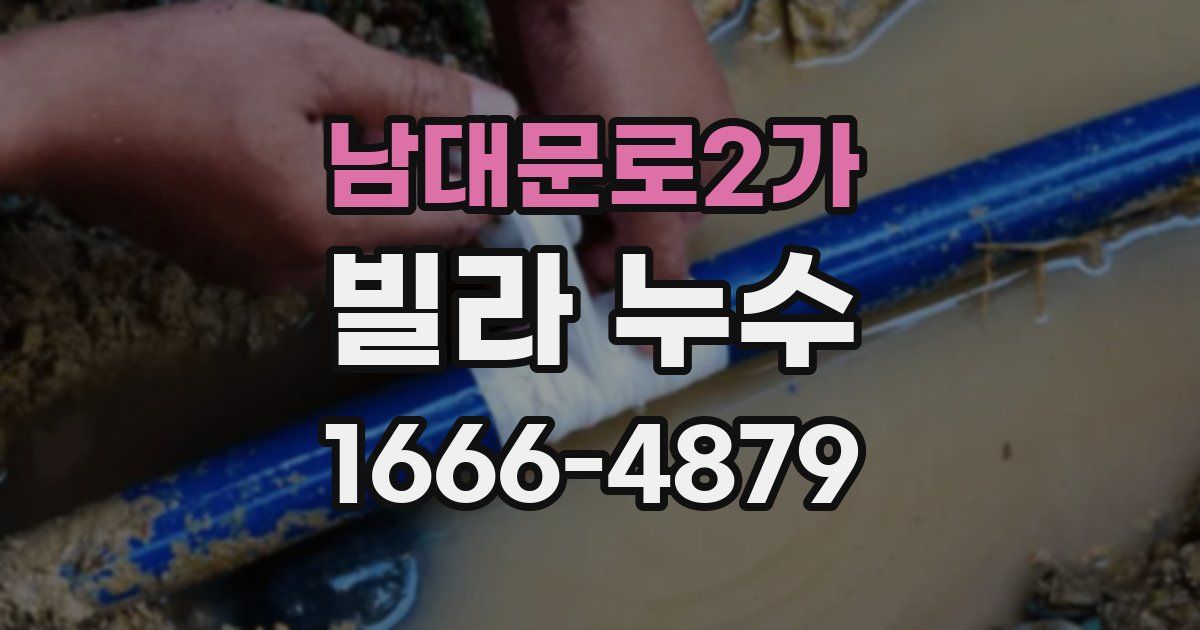남대문로2가 빌라 누수