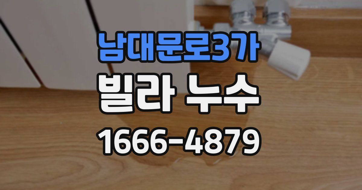 남대문로3가 빌라 누수