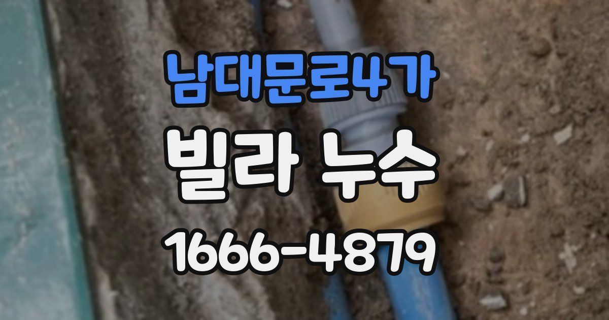 남대문로4가 빌라 누수