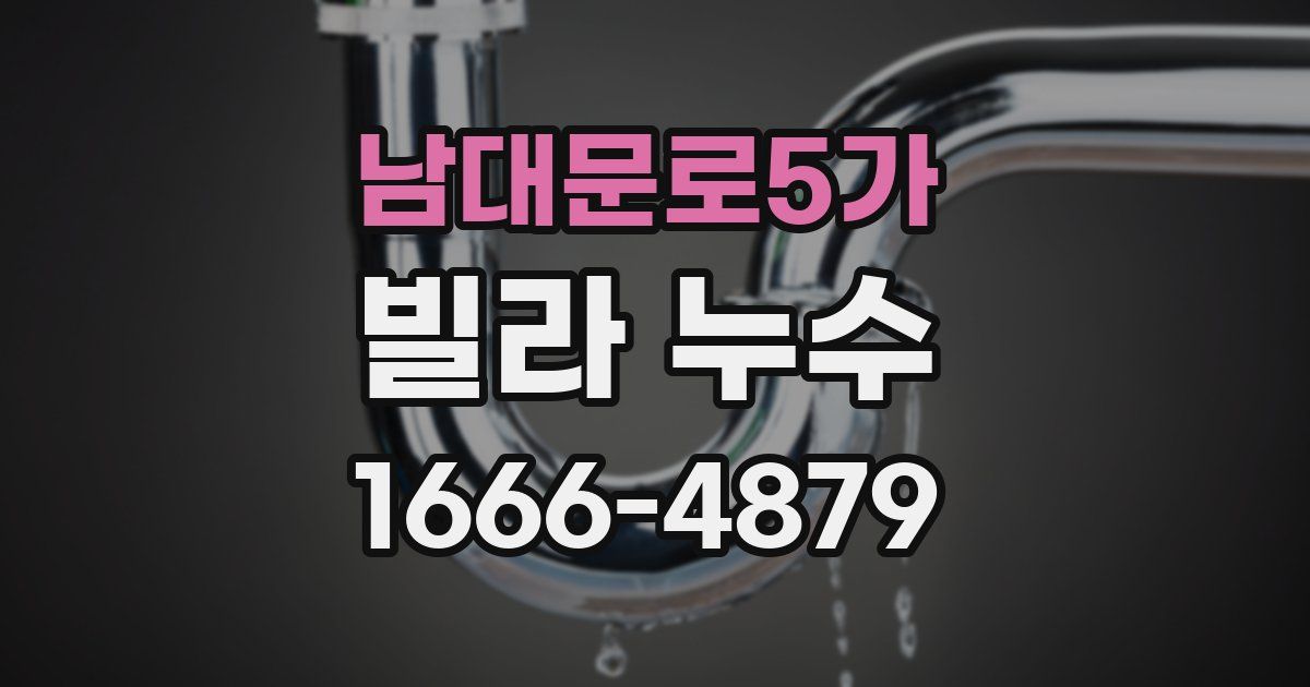 남대문로5가 빌라 누수