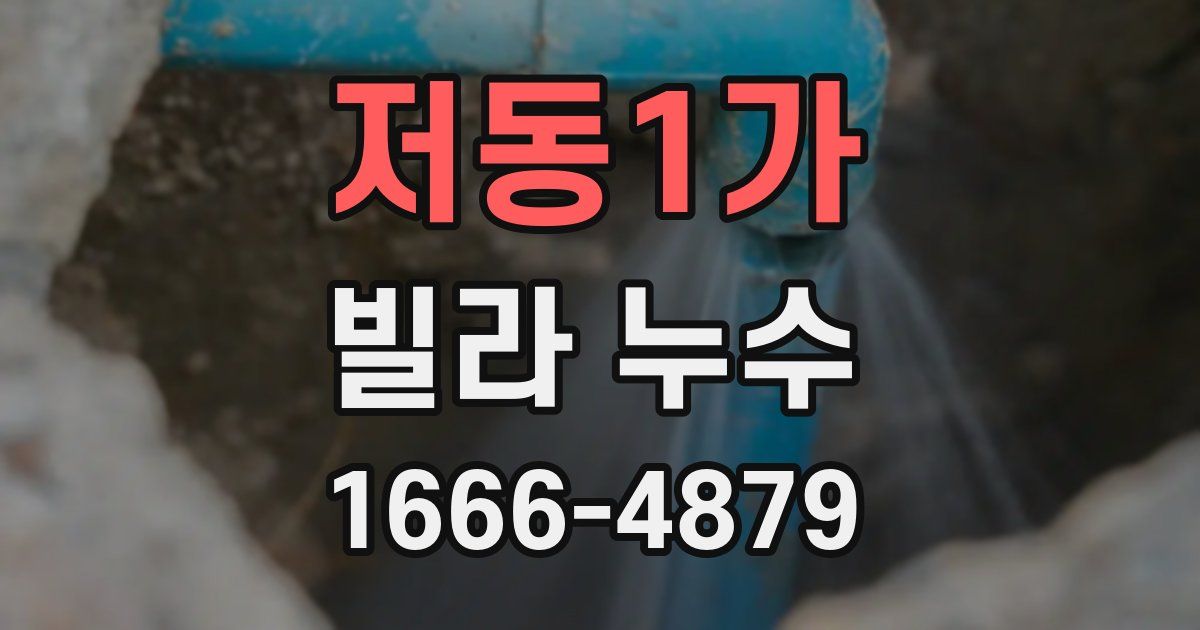 저동1가 빌라 누수