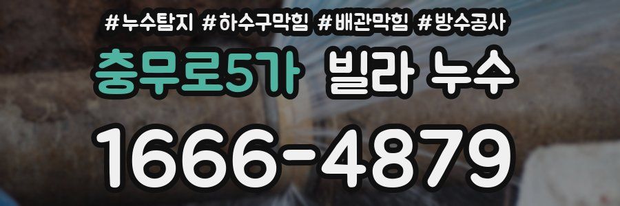 충무로5가 빌라 누수