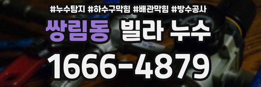 쌍림동 빌라 누수