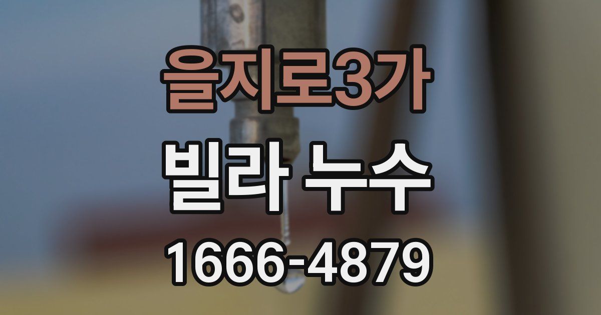 을지로3가 빌라 누수