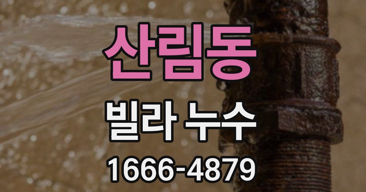 산림동 빌라 누수