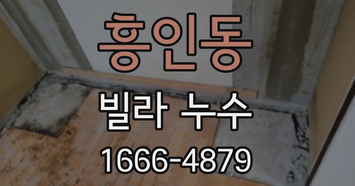 흥인동 빌라 누수