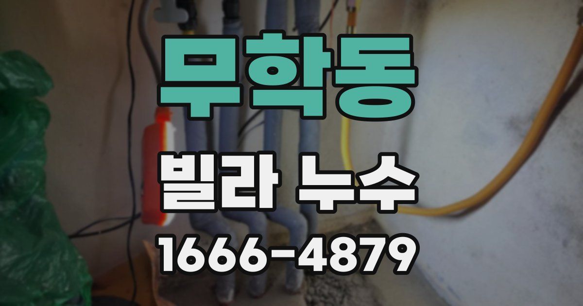 무학동 빌라 누수