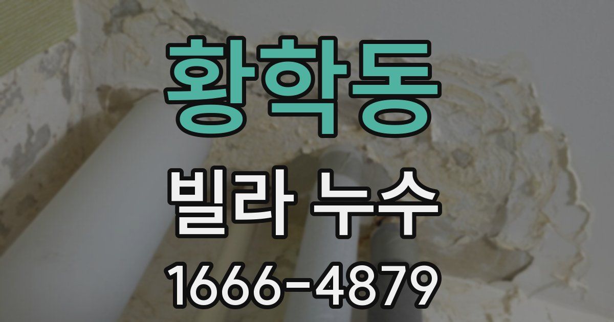 황학동 빌라 누수