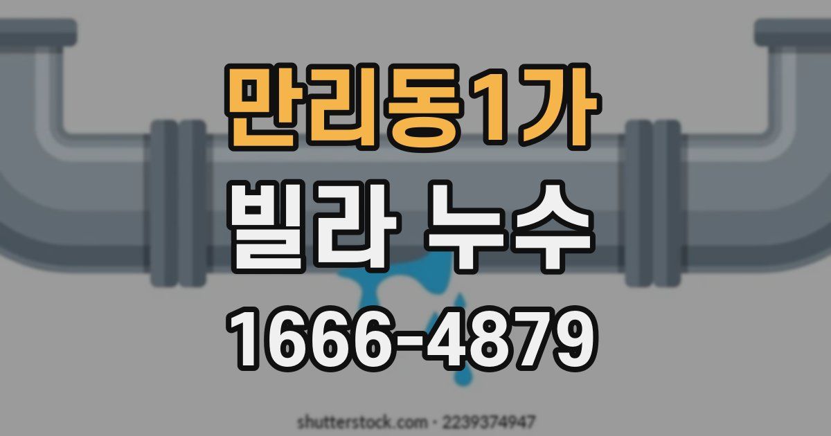 만리동1가 빌라 누수