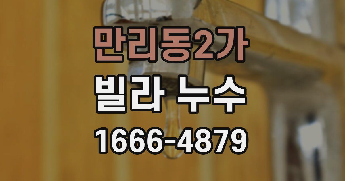 만리동2가 빌라 누수
