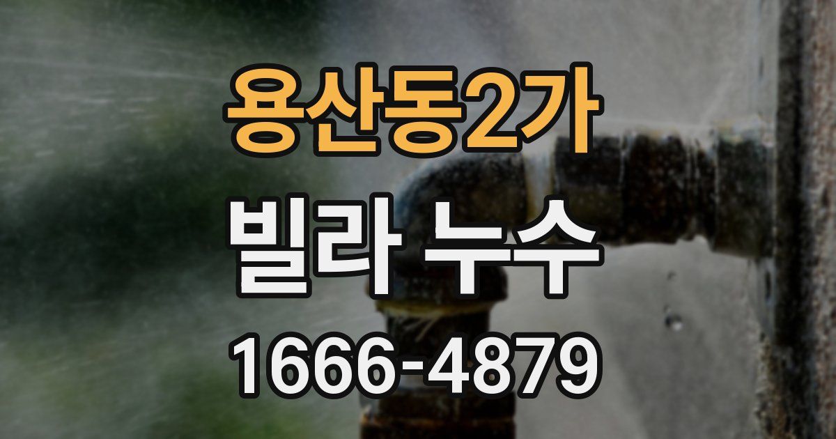 용산동2가 빌라 누수