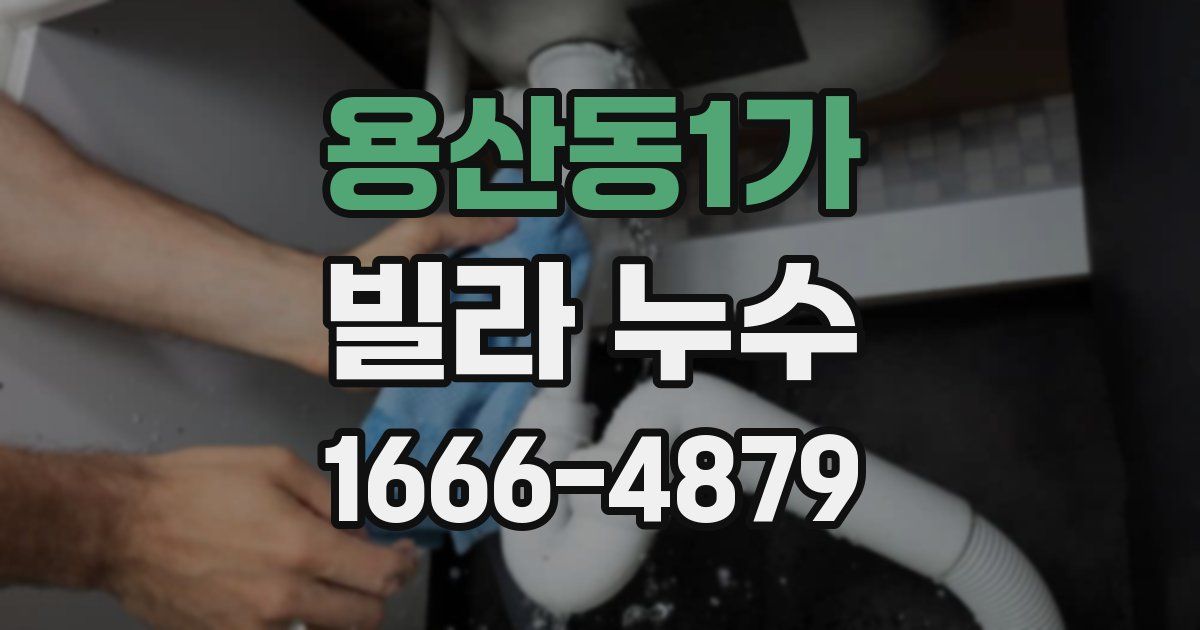 용산동1가 빌라 누수