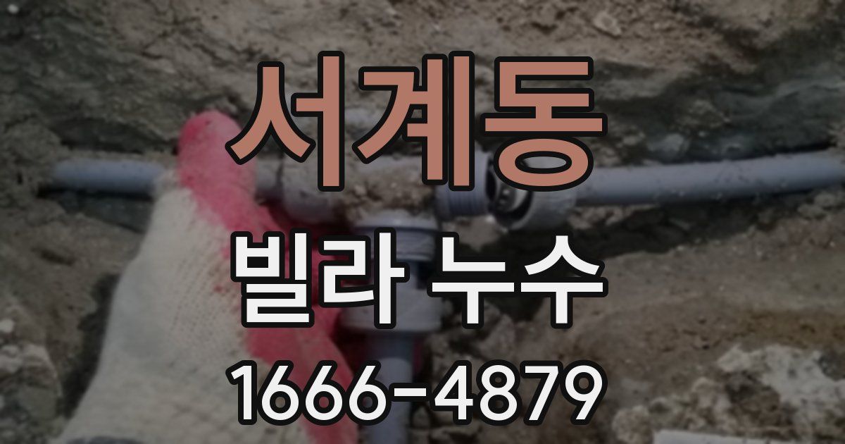 서계동 빌라 누수