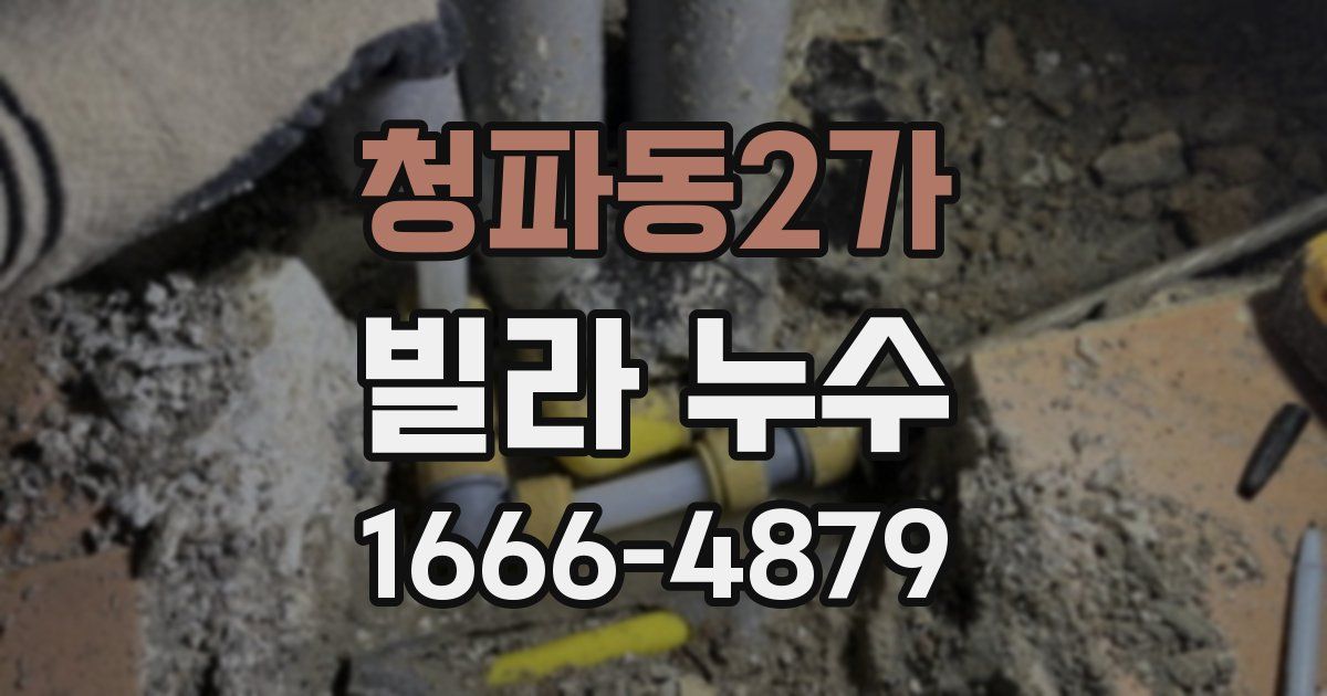 청파동2가 빌라 누수