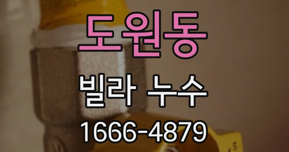 도원동 빌라 누수
