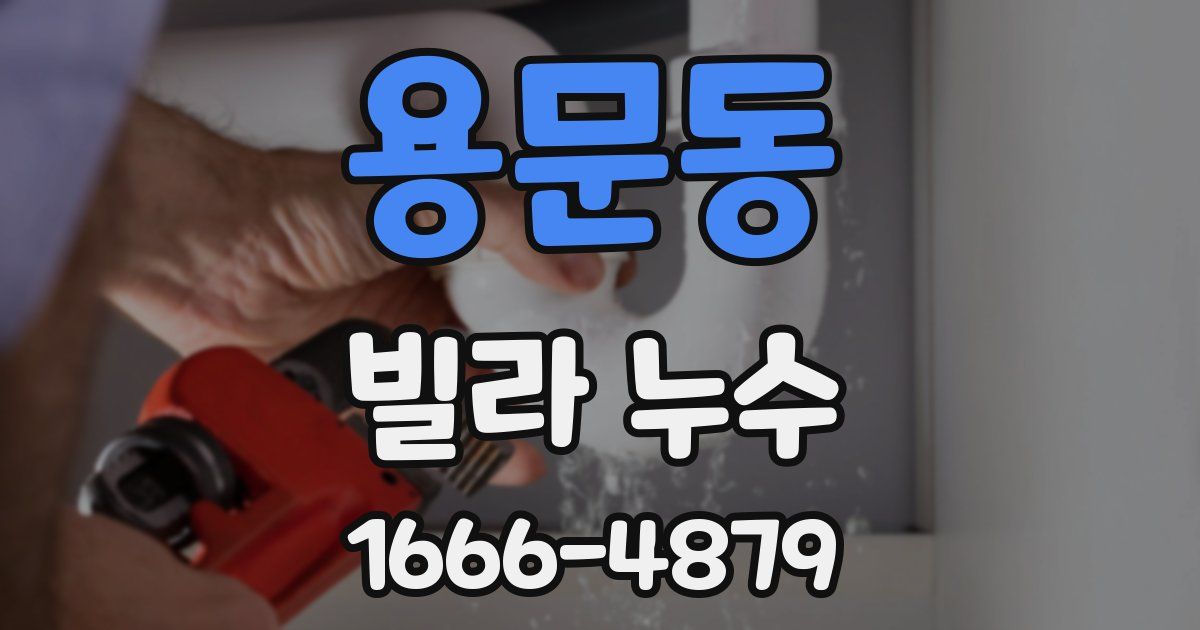 용문동 빌라 누수