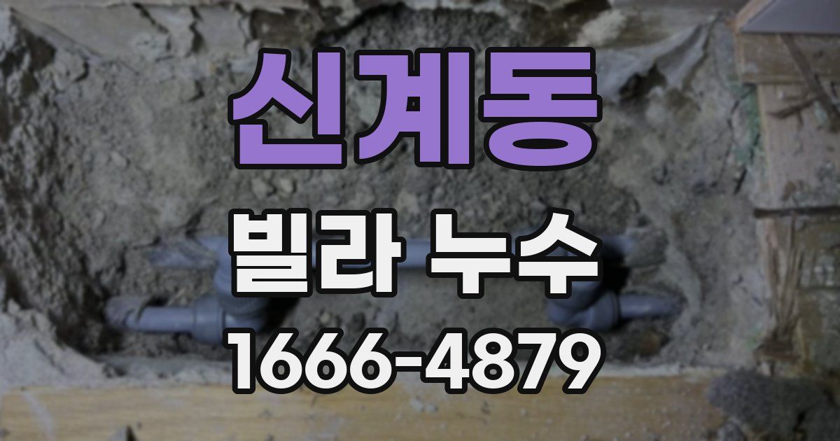 신계동 빌라 누수