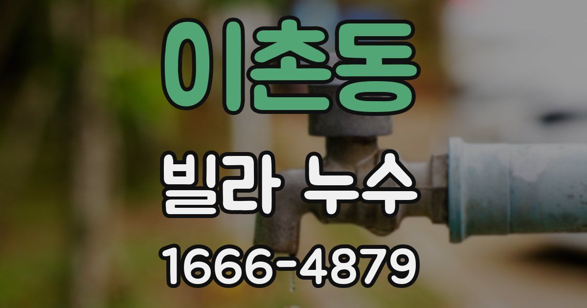 이촌동 빌라 누수