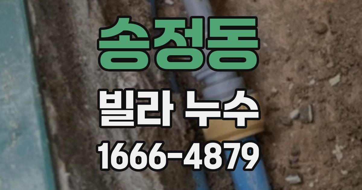 송정동 빌라 누수