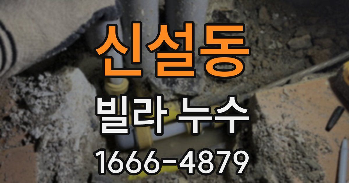 신설동 빌라 누수