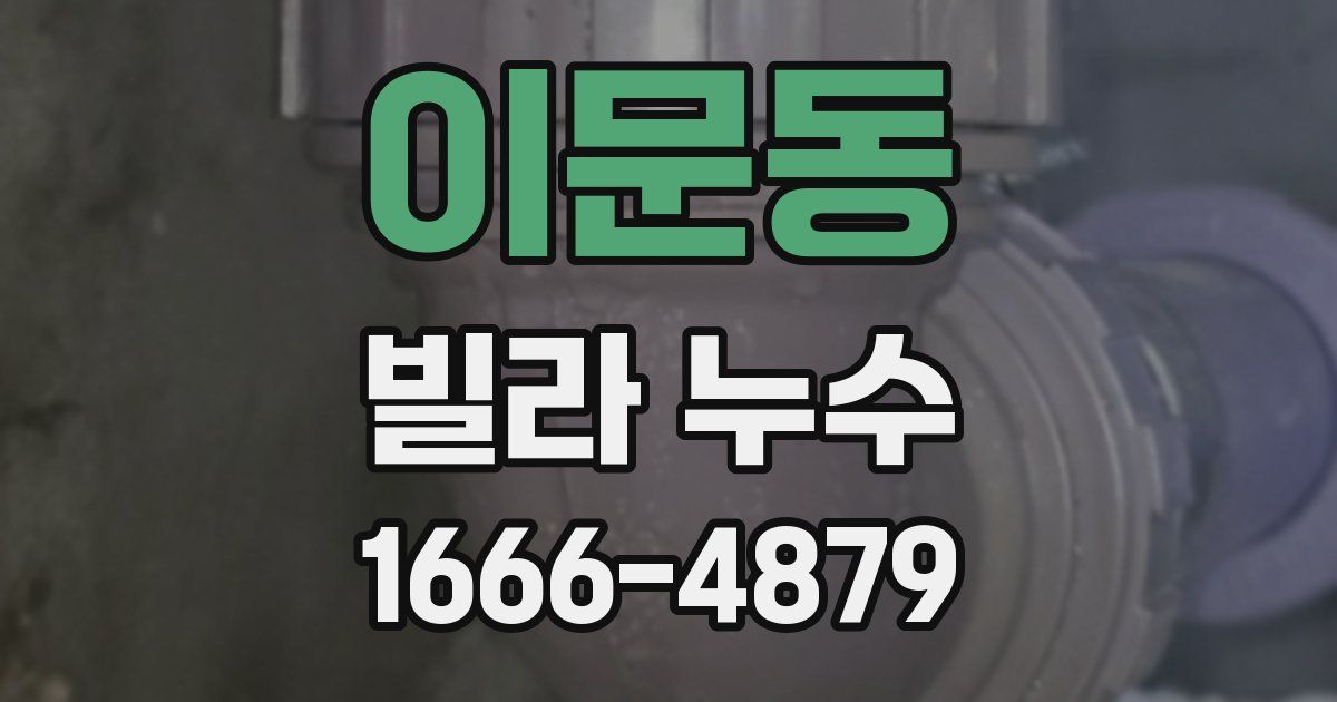 이문동 빌라 누수