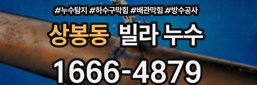 상봉동 빌라 누수