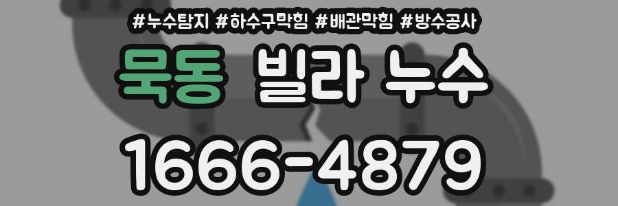 묵동 빌라 누수