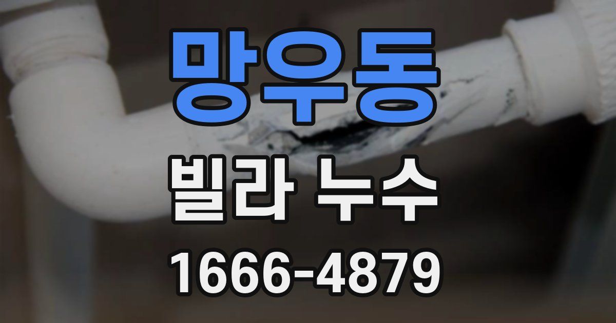망우동 빌라 누수