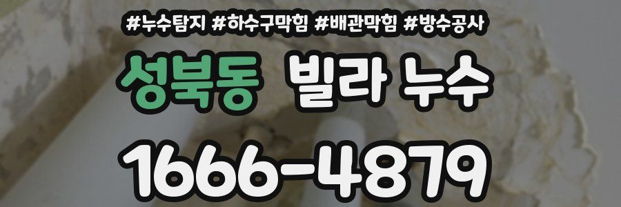 성북동 빌라 누수
