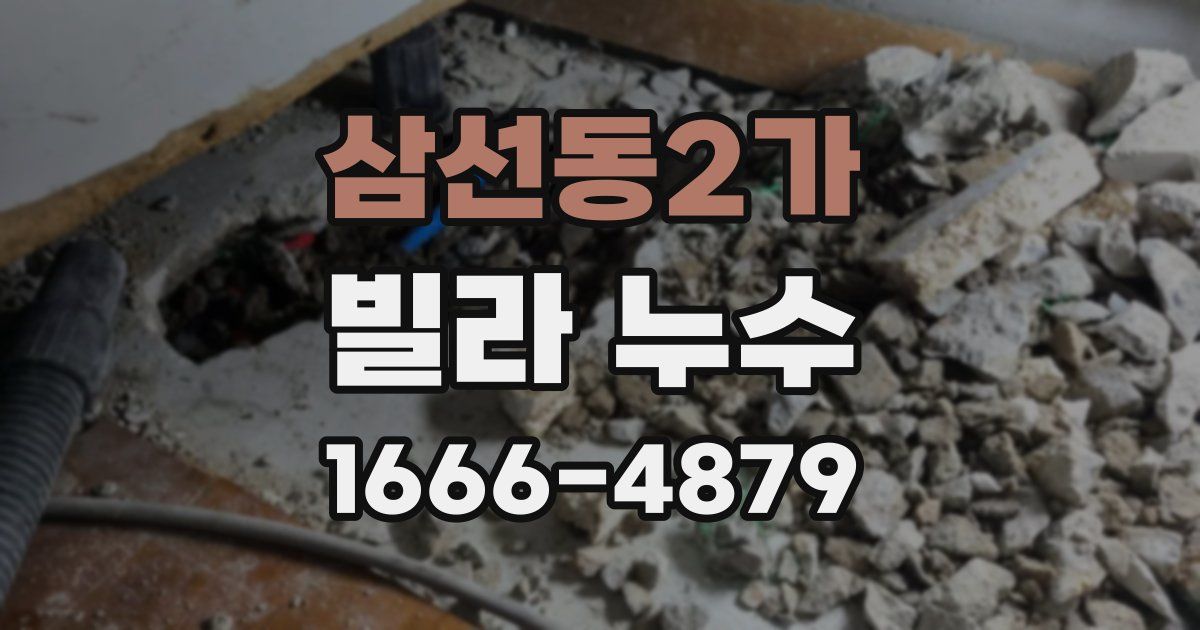 삼선동2가 빌라 누수