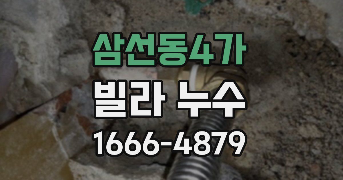 삼선동4가 빌라 누수