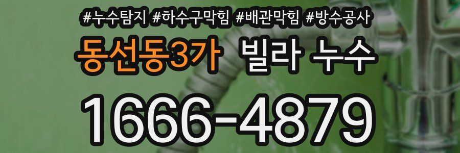 동선동3가 빌라 누수