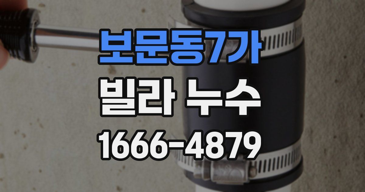 보문동7가 빌라 누수