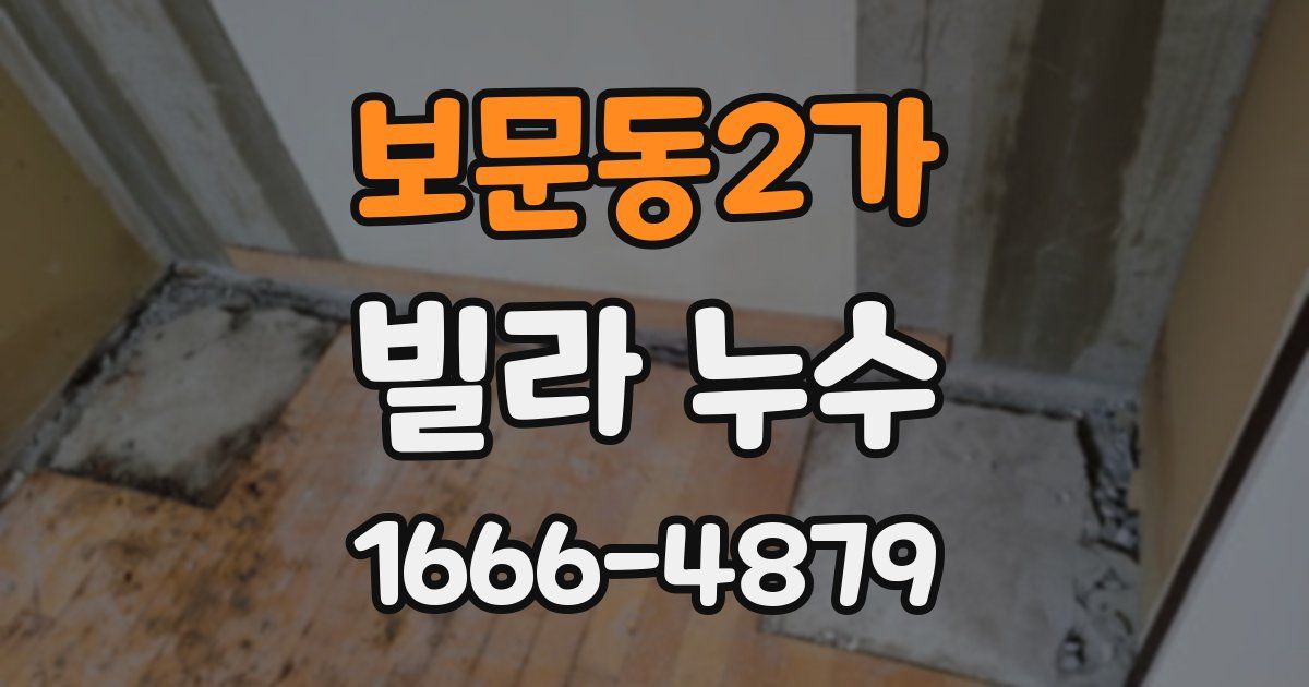 보문동2가 빌라 누수