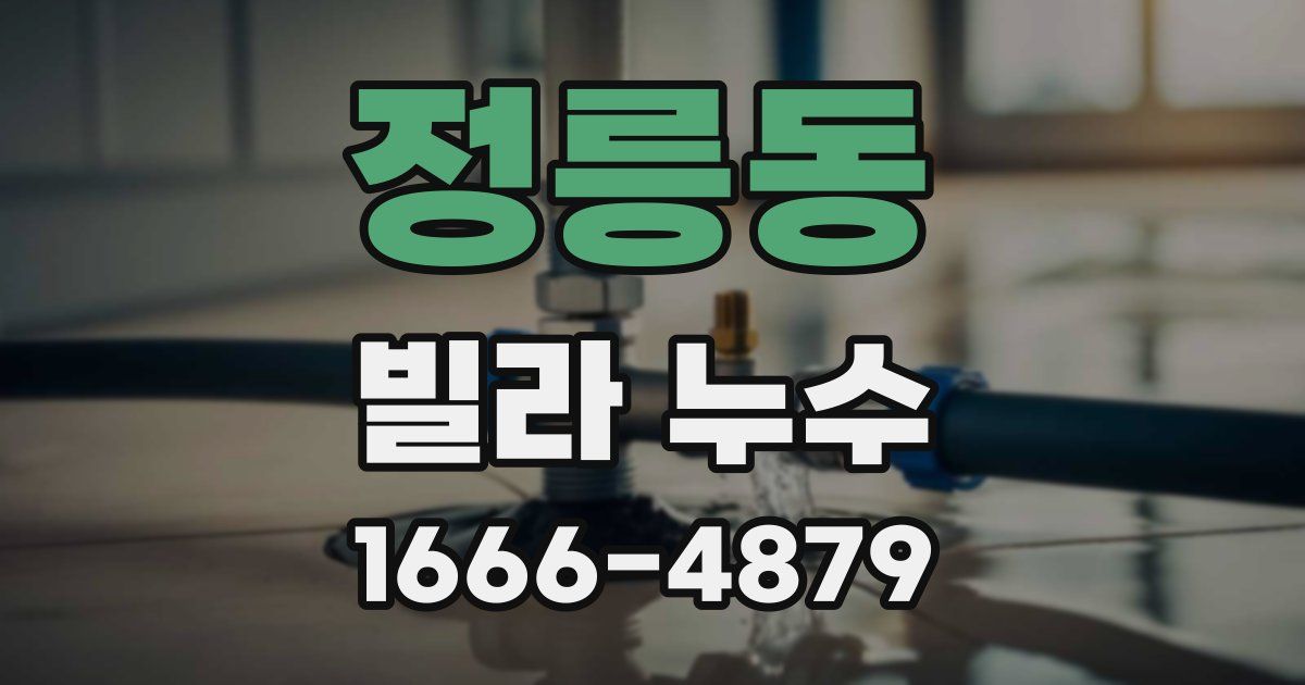 정릉동 빌라 누수