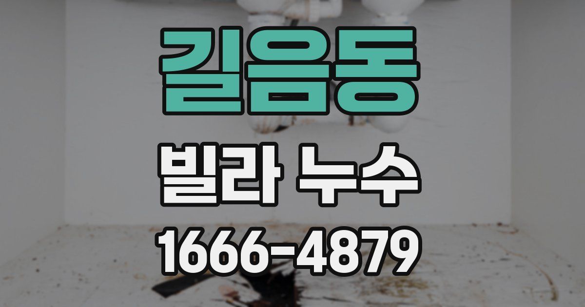 길음동 빌라 누수