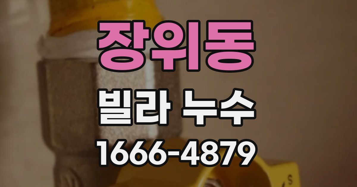 장위동 빌라 누수