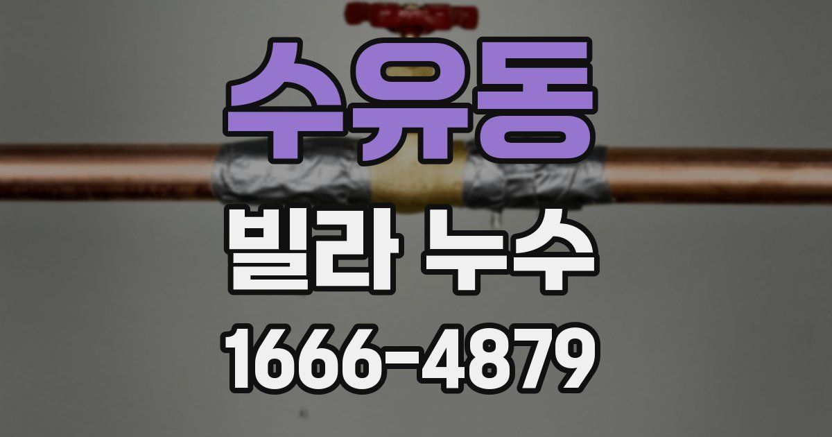 수유동 빌라 누수