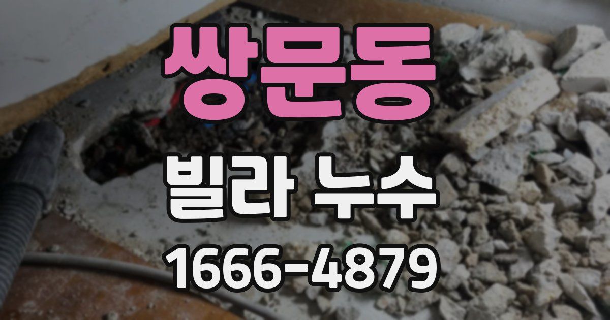 쌍문동 빌라 누수