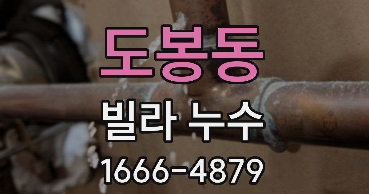 도봉동 빌라 누수