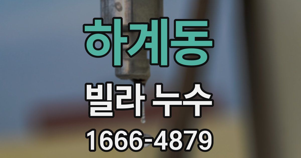 하계동 빌라 누수