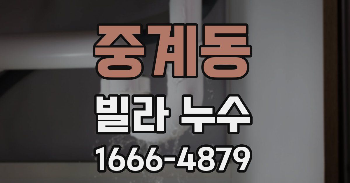 중계동 빌라 누수