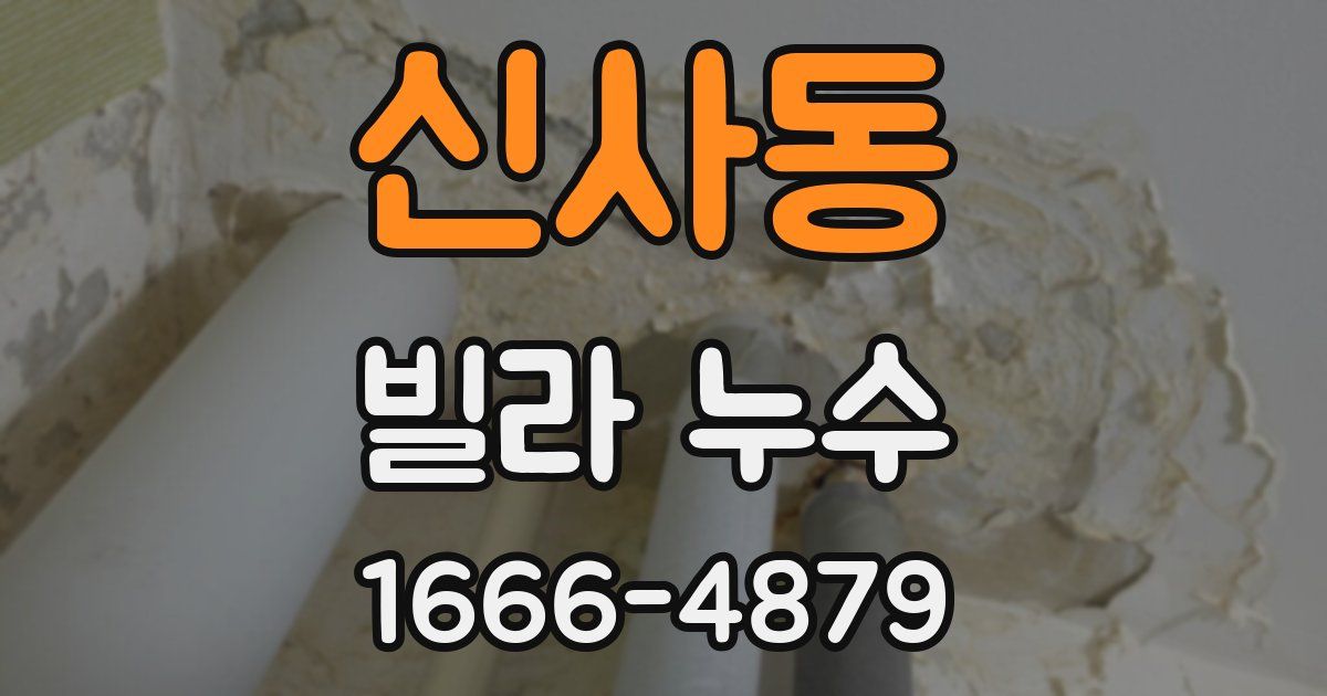 신사동 빌라 누수