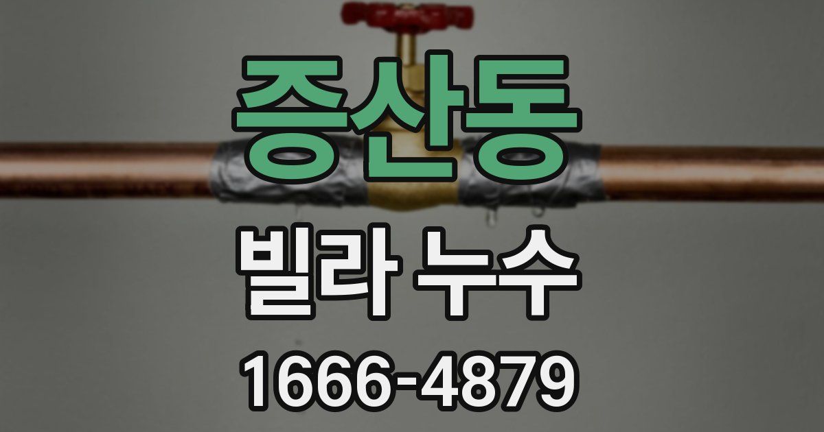 증산동 빌라 누수