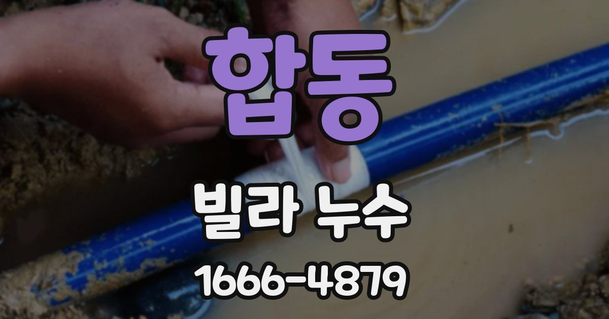 합동 빌라 누수
