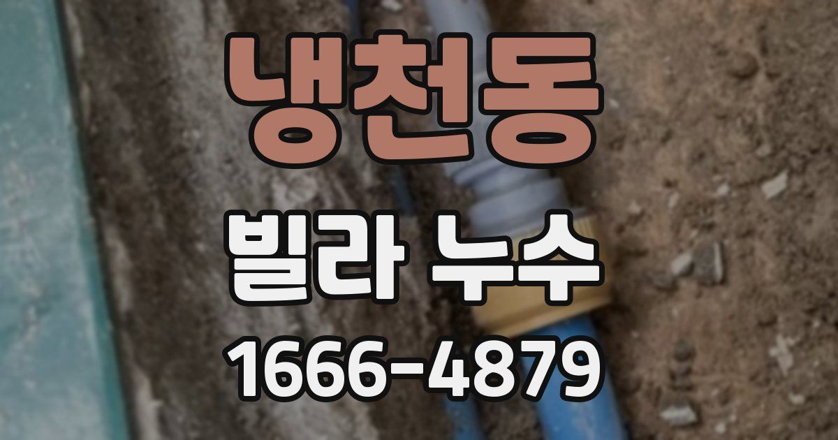냉천동 빌라 누수