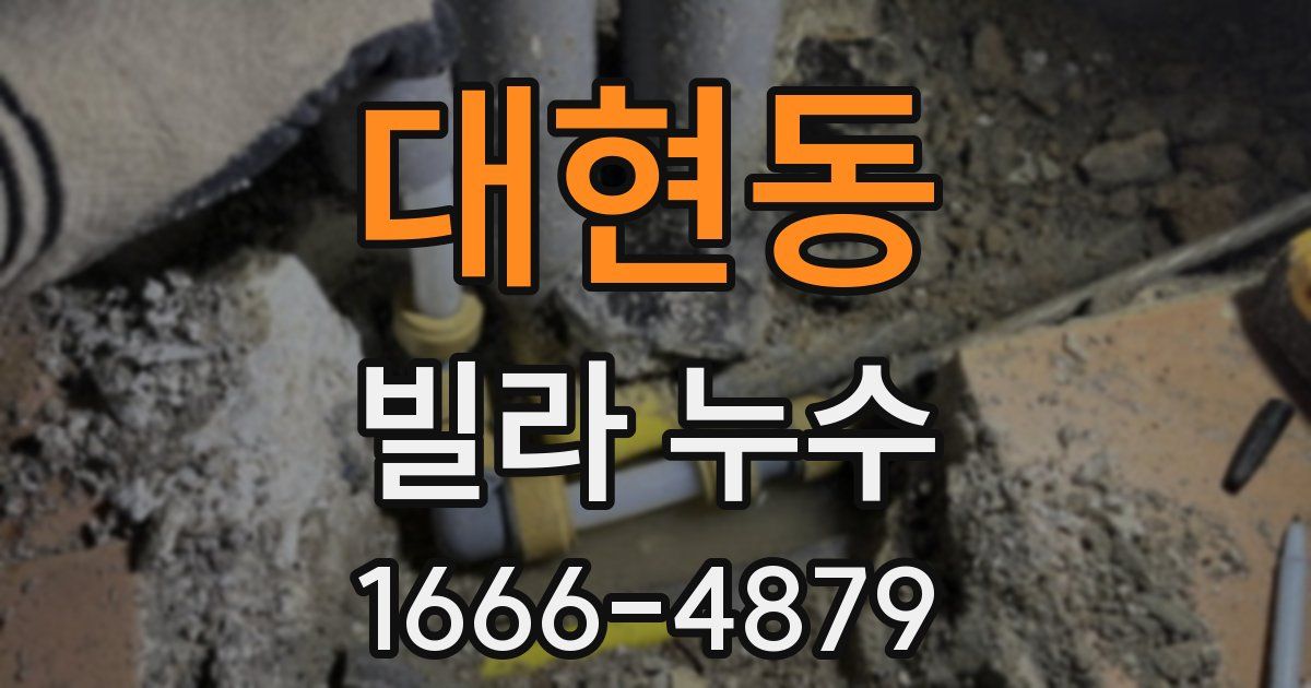 대현동 빌라 누수