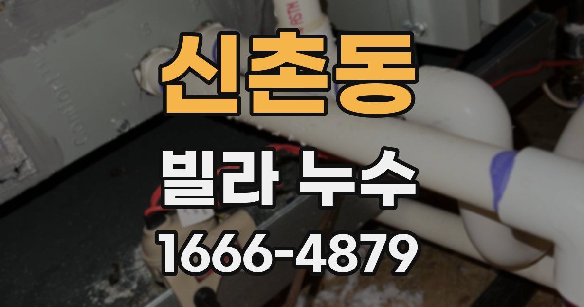 신촌동 빌라 누수