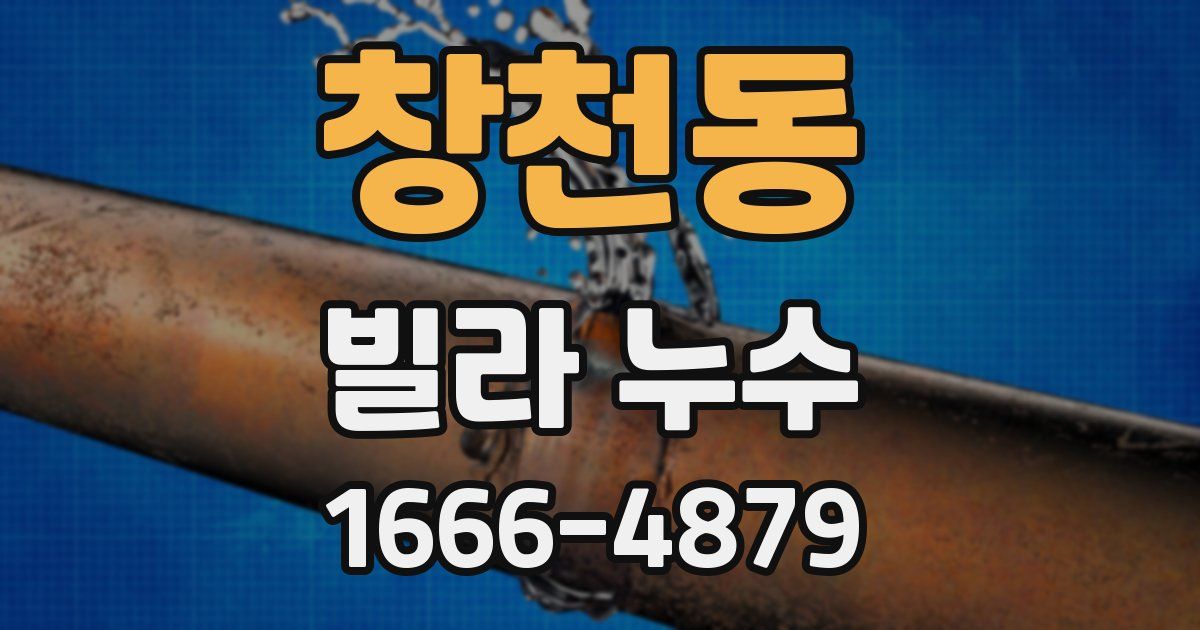 창천동 빌라 누수